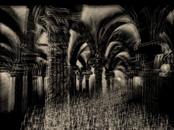 Labyrinth, Digitale Serigrafie auf Brushed Aluminium oder Hanemühle, 90 x 67, 1/6, 2020