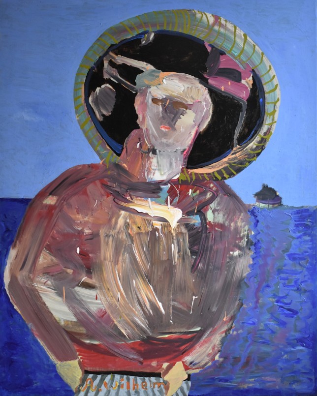 André Wilhelm, Am Meer, Mischtechnik, 146 x 180 cm, 2018