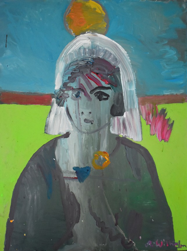 André Wilhelm, Katalanin, Acryl auf Leinwand, 90 x 120cm, 2018