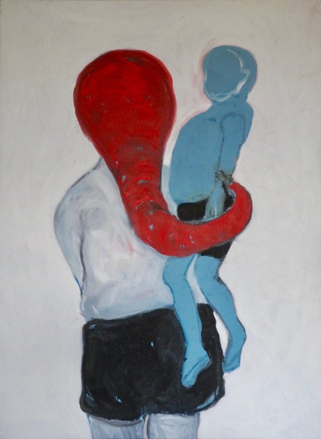 Ohne Titel, 1988, Öl auf Acryl auf Baumwolle, 105 x 78 cm