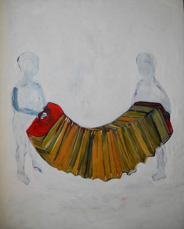 Ohne Titel, 1989, Öl auf Acryl auf Baumwolle, 169 x 134 cm