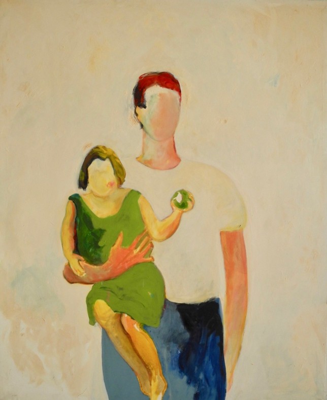 Ohne Titel, 1992, Öl auf Acryl auf Baumwolle, 153 x 125 cm