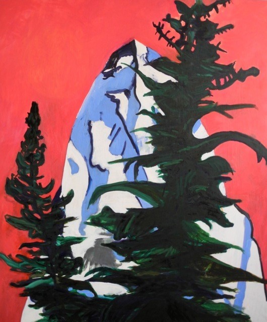 Blauer Berg, 2017, Öl auf BW, 180 x 150 cm