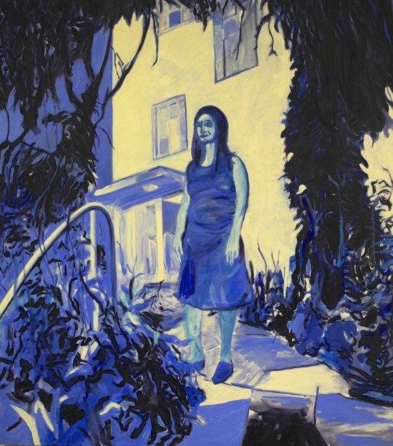 Die Inderin, 2017, 170x150 cm, Öl auf BW