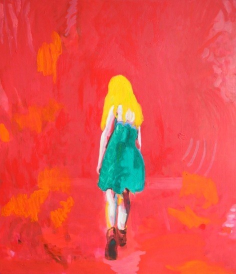 Mädchen, 2015, Öl auf BW, 80x70 cm