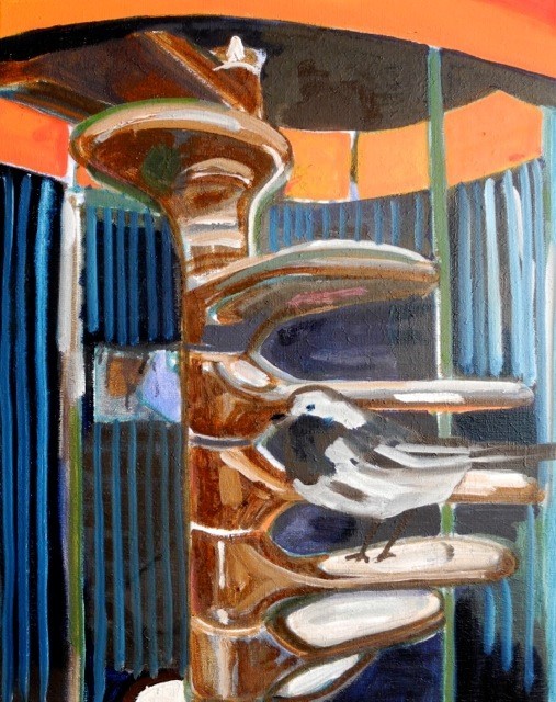 Vogel, 2014, Öl auf BW, 40 x 30 cm