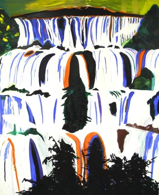 Wasserfall, 2017, Öl auf Baumwolle, 180 x 150 cm