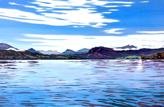 Luzerner Bucht, Öl auf Lw, 106 x 160 cm, 2019