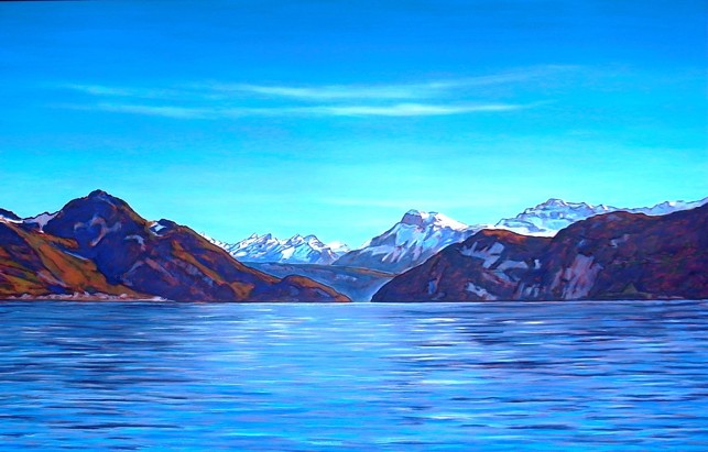 Blick von Weggis aus, Öl auf Lw, 130 x 204 cm, 2011