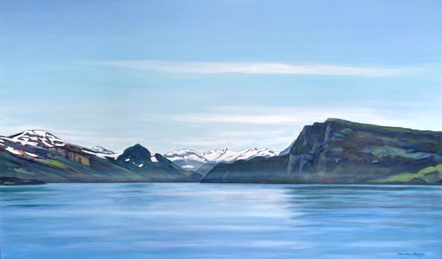 Frühling am Vierwaldstättersee, Öl und Acryl auf Lw, 91 x 160 cm, 2012/21