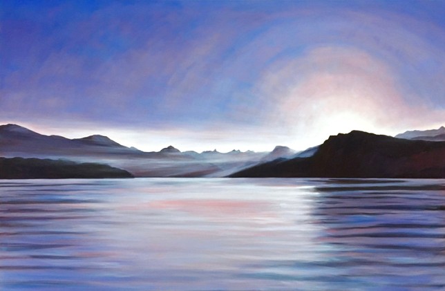 Morgenstimmung am Vierwaldstättersee, Öl auf Lw, 170 x 260 cm, 2017