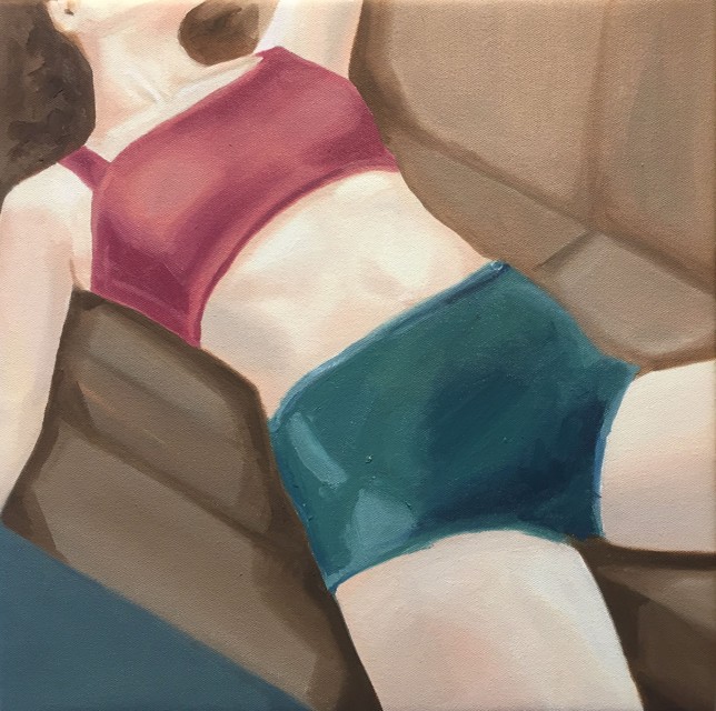 Carla Maria Bellido, Play Dirty 10, 40 x 40 cm, Öl auf Leinwand, 2018