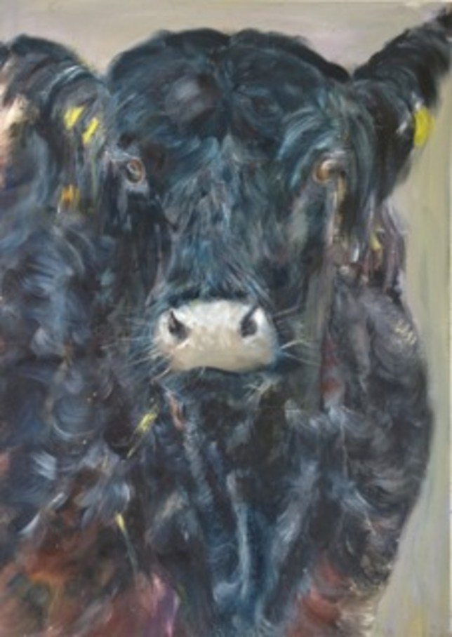 Bella (die Schwarze), 120 x 85 cm, 2023