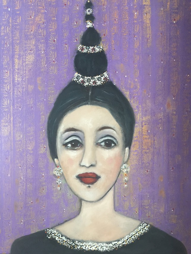 Mahalia-Noelia, 100 x 80 cm, Öl auf Leinwand, 2017