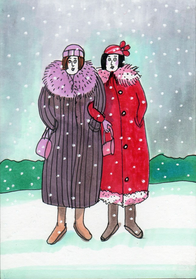 Damen im Schnee