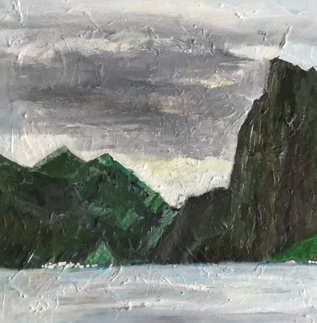 Bürgenstock, Mischtechnik, 65 x 65, 2018