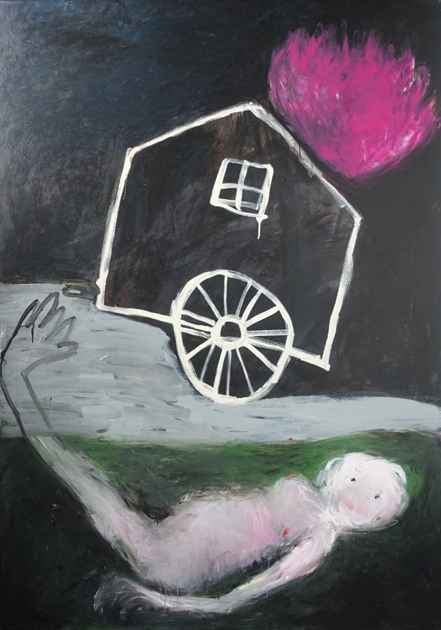 Frau mit Wagen, 2024