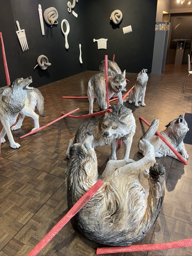 Installation «tuchfühlen», Wolfsrudel, 2020/21