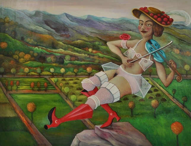 Die Solistin, Öl auf Leinwand, 125x170 cm, 2010