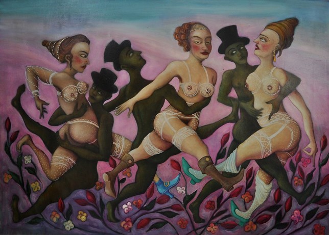 Raub der Sabinerinnen, Öl auf Leinwand, 120x150 cm, 2007