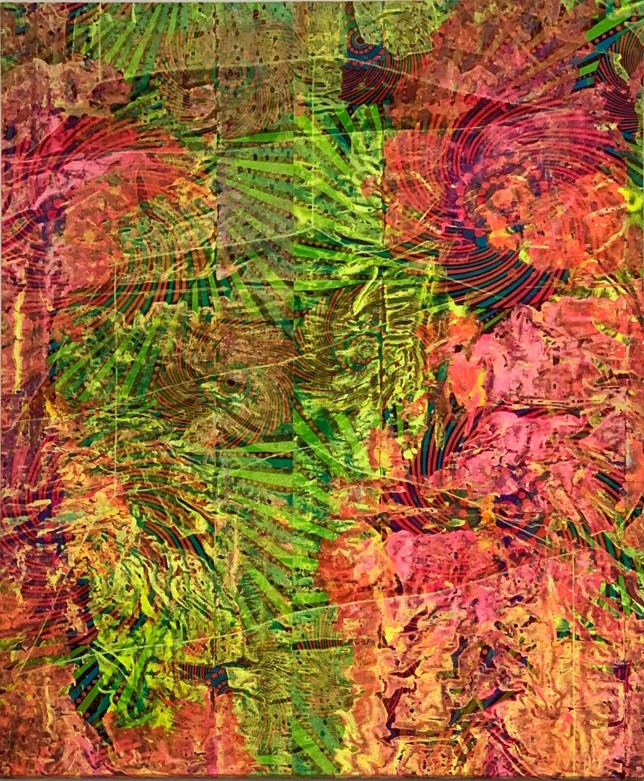 Semiperméable 1, Acryl, Bootslack und Kreide auf Stoff, 200x165 cm, 2021