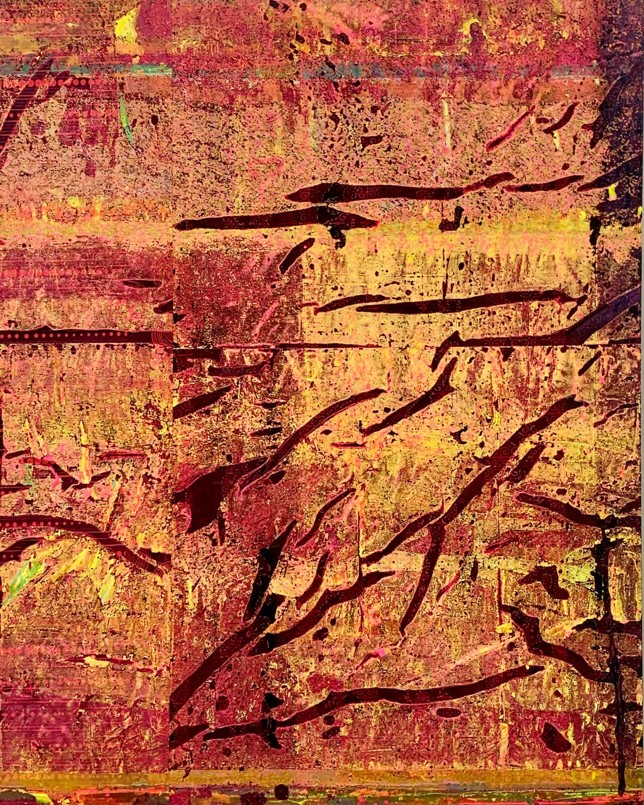 Vers le haut, Acryl auf Stoff, auf Leinwand, 175x140 cm, 2022