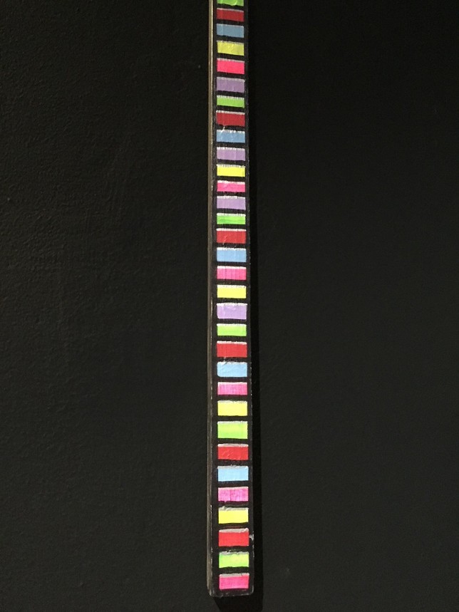 Farbstab, Acryl auf Holz, 125x8 cm, 2012